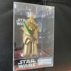 Kurt S. Adler - Star Wars Yoda Hand-Crafted Glass Holiday Ornaments